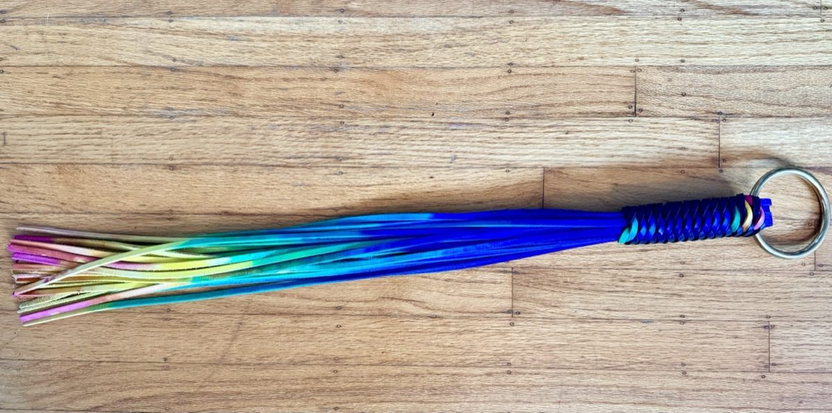 Long Brass Rainbow Ring Flogger