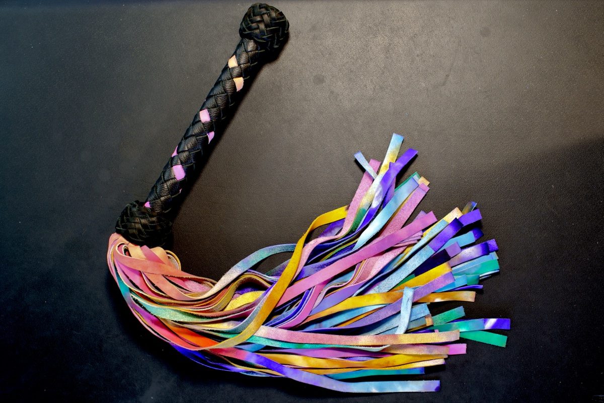 Long handled Suede Flogger